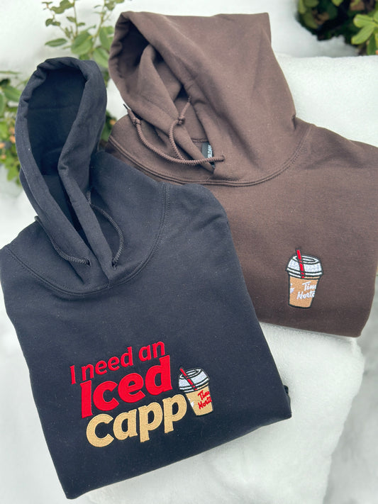 Mini iced Capp embroidered sweatshirt or hoodie