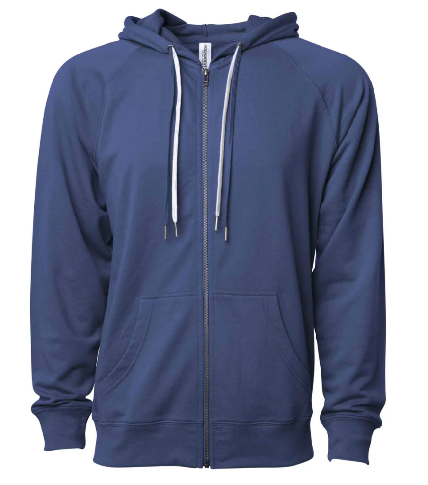 Full Zip Light Weight Blue Jays hoodies embroidered