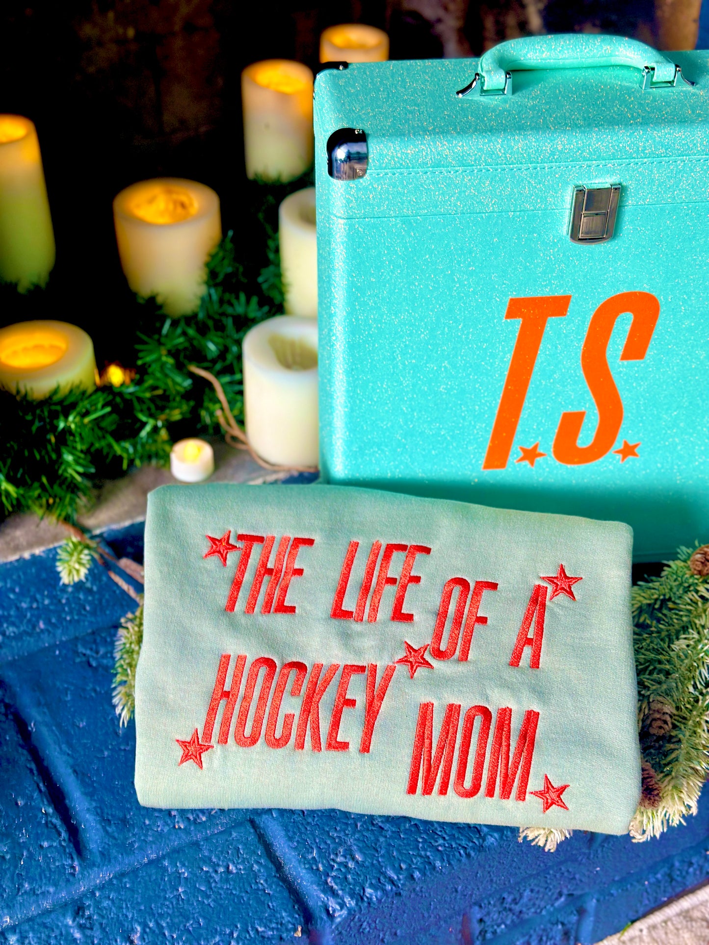 The Life of a Hockey Mom embroidered sweatshirt hoodie