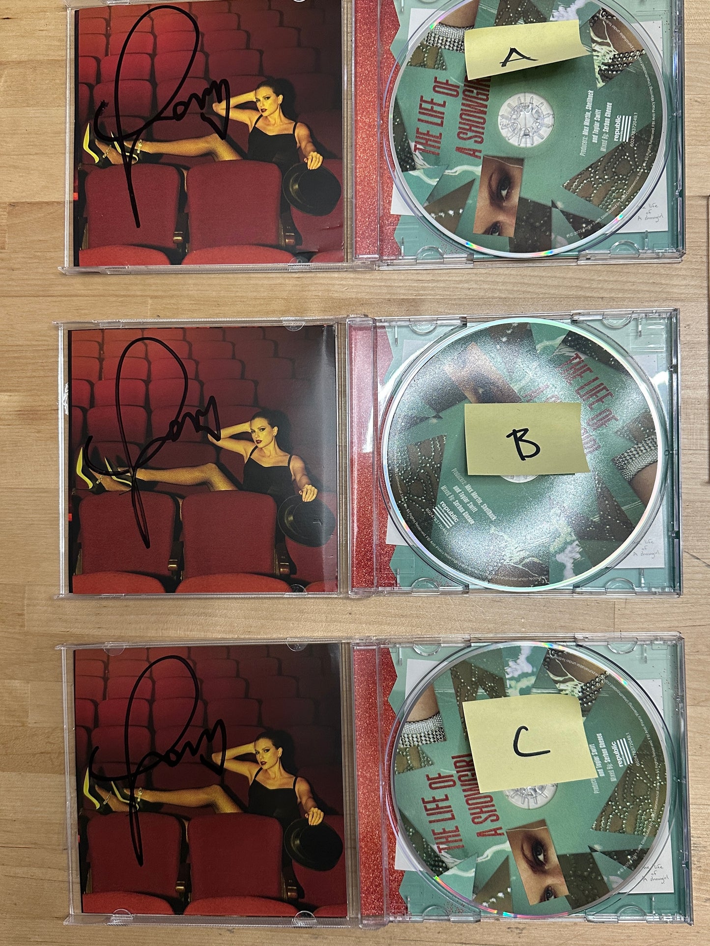 Taylor Swift signed CDs (opened)