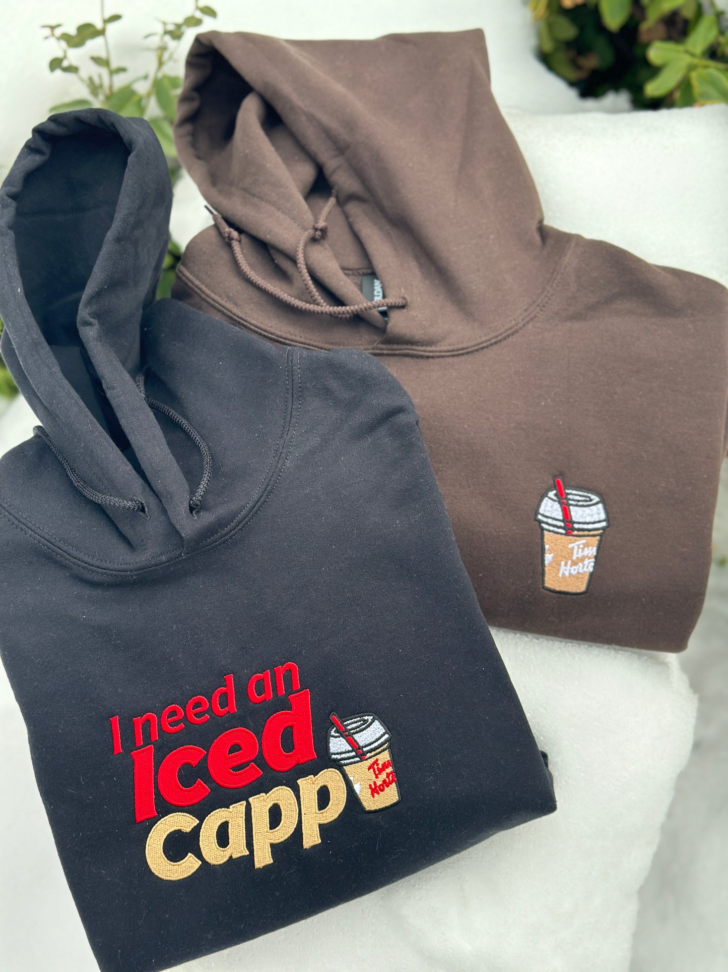 Mini iced Capp embroidered sweatshirt or hoodie