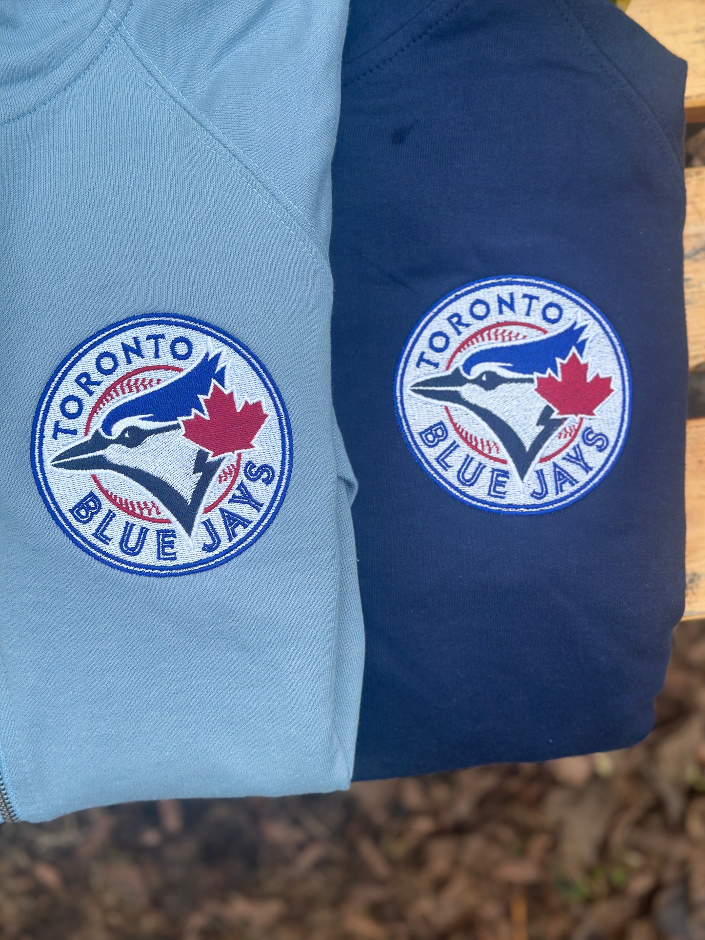 Full Zip Light Weight Blue Jays hoodies embroidered