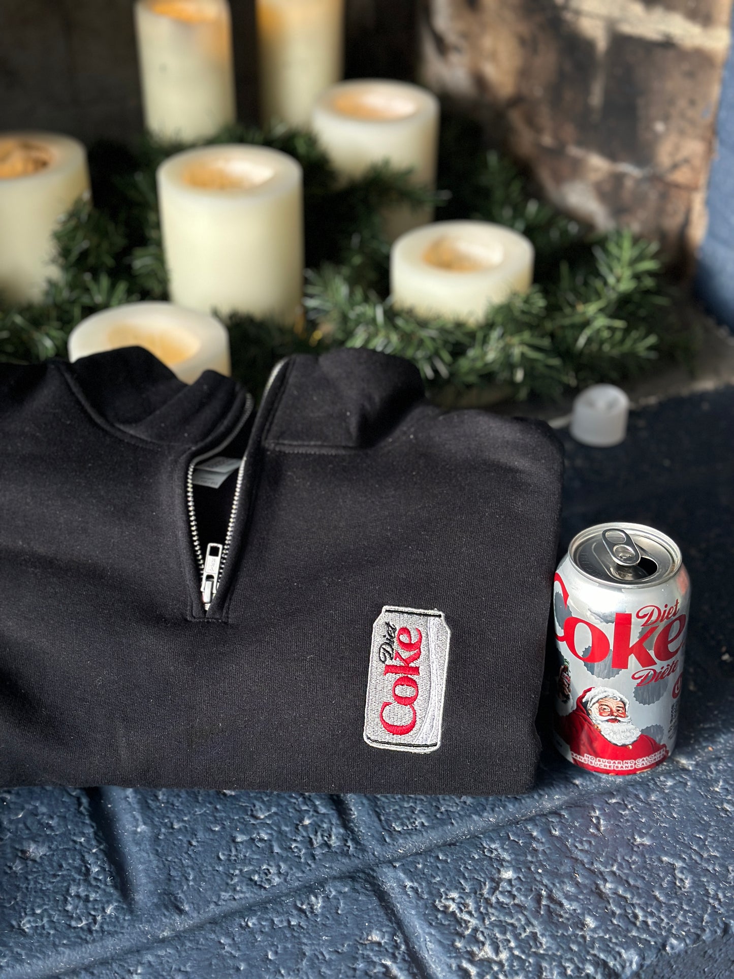 Diet Coke can embroidered top sweatshirt hoodie