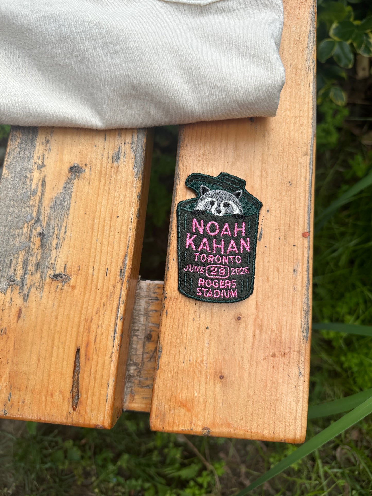 Noah Kahan Toronto raccoon concert patch