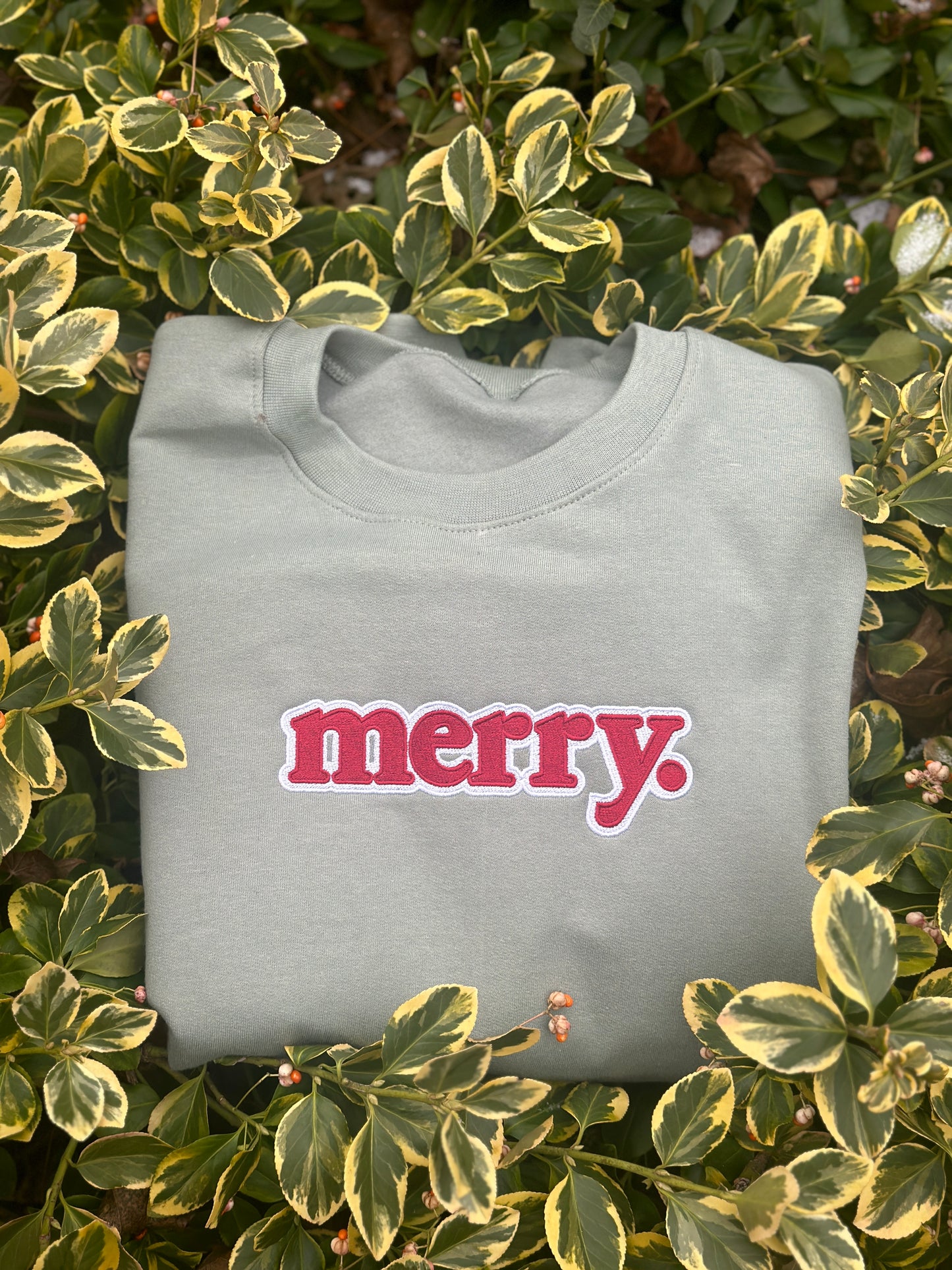 Merry. embroidered sweatshirt or hoodie