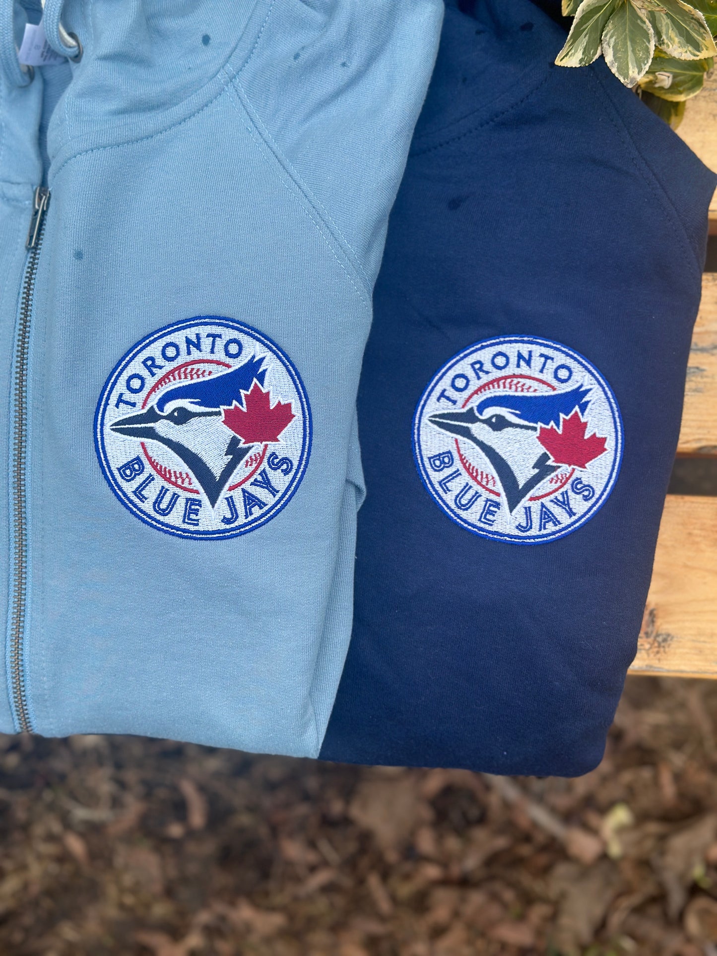 Full Zip Light Weight Blue Jays hoodies embroidered