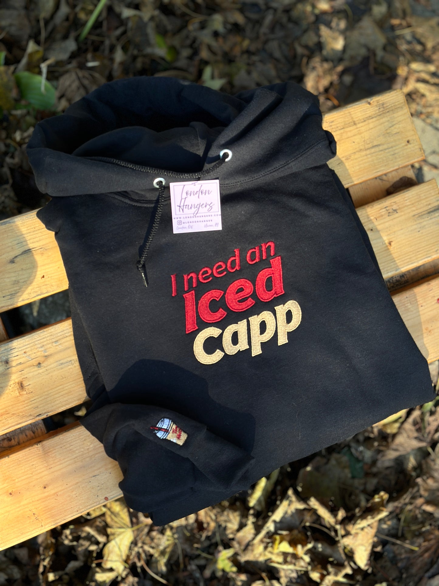 I need an Iced capp Embroidered Sweatshirt and Hoodie