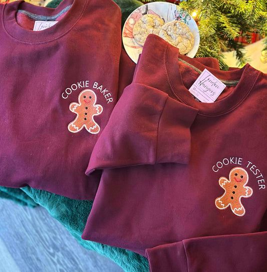 Christmas Cookie Baker and Tester Embroidered shirt