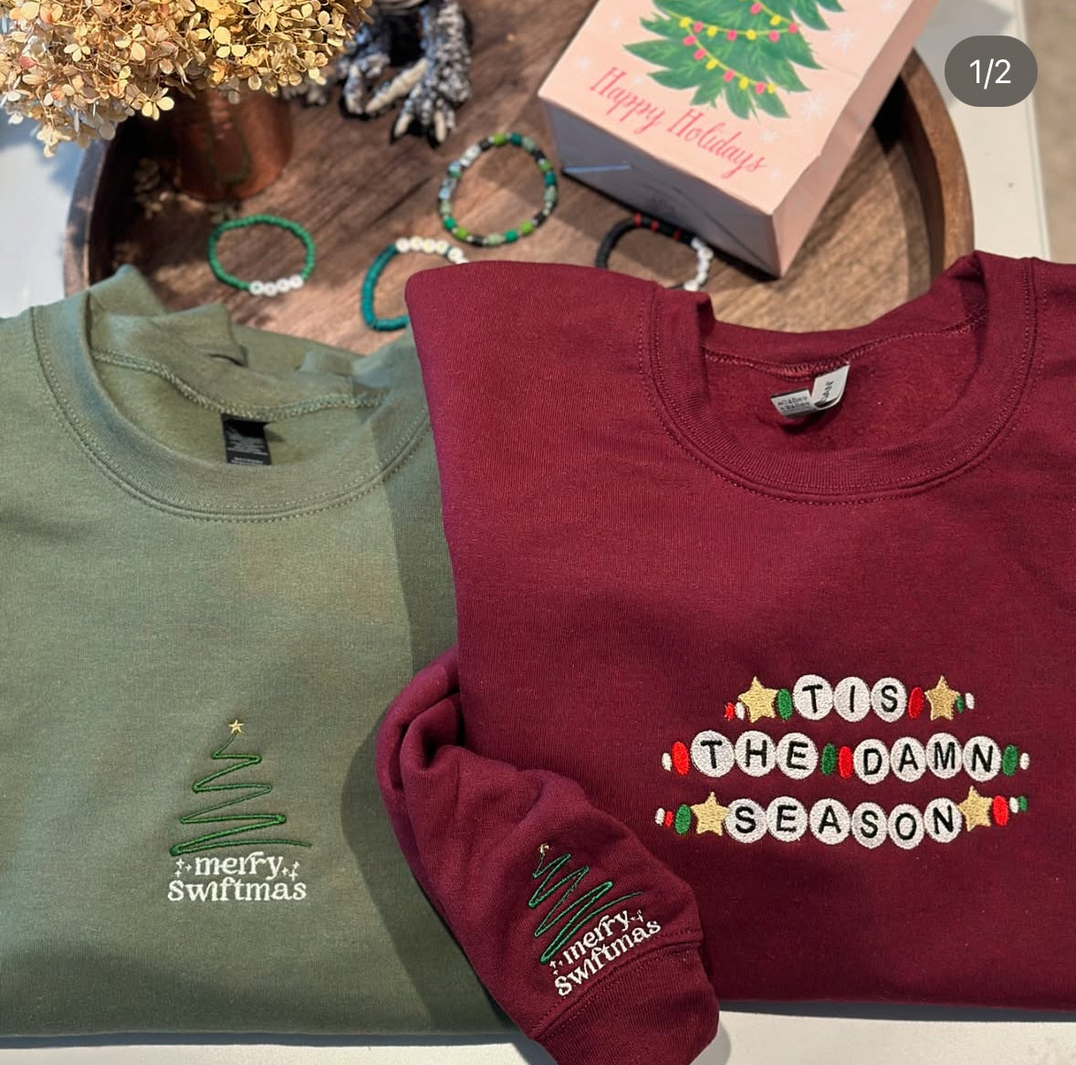 TS Tis the Damn Season Embroidered Sweatshirt