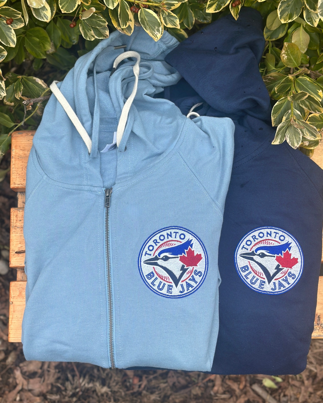 Full Zip Light Weight Blue Jays hoodies embroidered