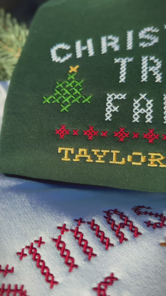 TS Christmas Tree Farm Embroidered Sweatshirt option